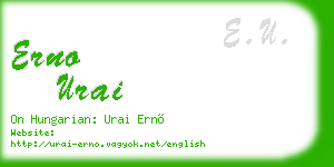 erno urai business card
